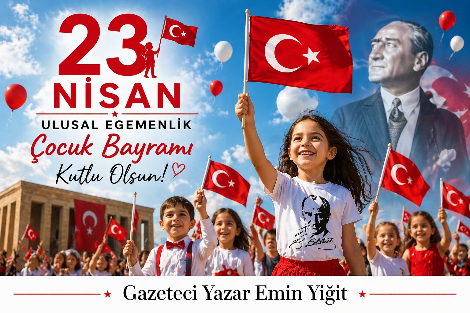 23 Nisan Ulusal Egemenlik ve Çocuk Bayramı Kutlu Olsun 🇹🇷