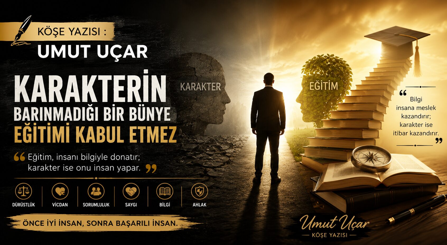 KARAKTERİN BARINMADIĞI BİR BÜNYE, EĞİTİMİ KABUL ETMEZ