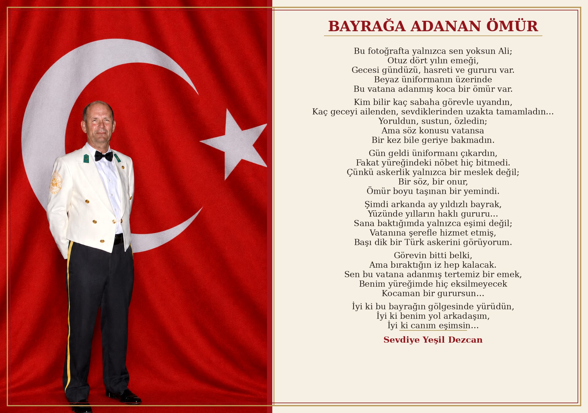 BAYRAĞA ADANAN ÖMÜR
